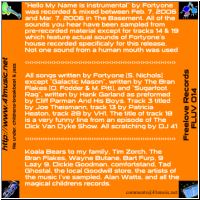liner notes - print on opposite side of back cover